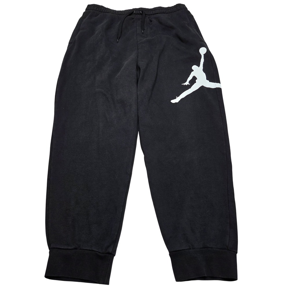 Jordan Jumpman Fleece Jogger Sweatpants Mens L Black DA6803-010 Large Logo